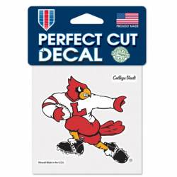 University Of Louisville Cardinals Retro Football - 4x4 Die Cut Decal