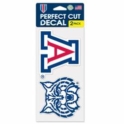 University Of Arizona Wildcats - Set of Two 4x4 Die Cut Decals