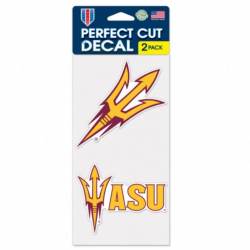 Rico Industries NCAA Arizona State Sun Devils Die Cut 4-Piece The Quad Sticker Sheet 