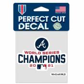Atlanta Braves 2021 World Series Champions - 4x4 Die Cut Decal