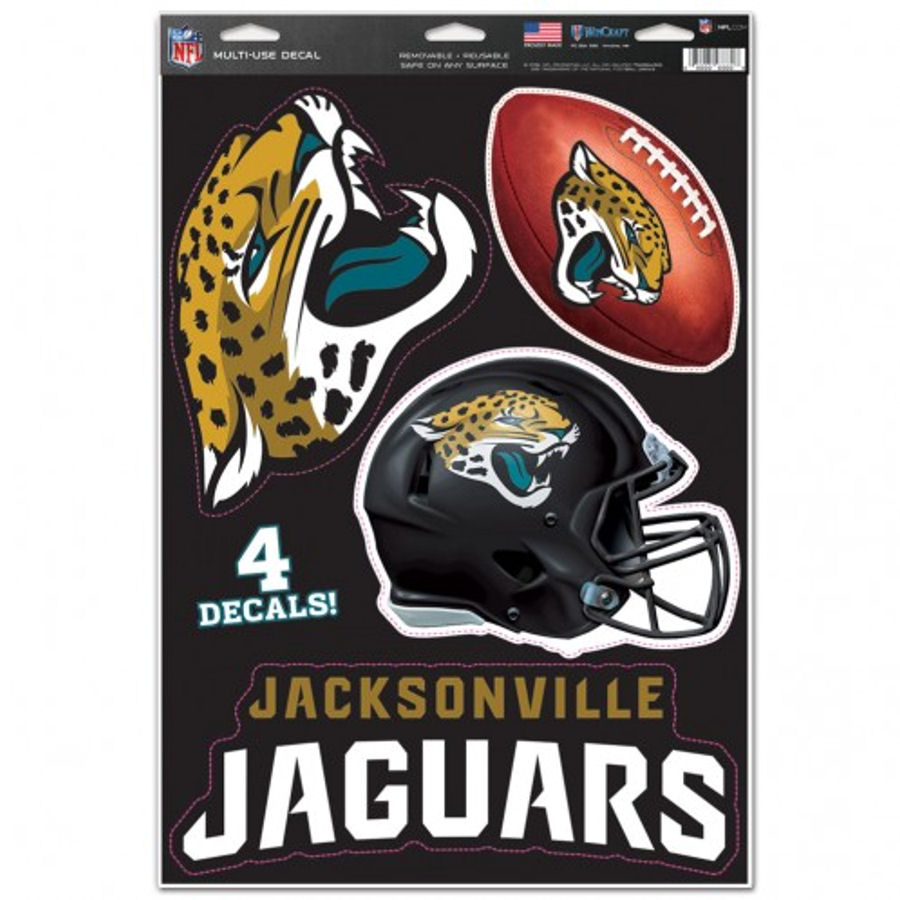Jacksonville Jaguars Set Of 4 Ultra Decals at Sticker Shoppe