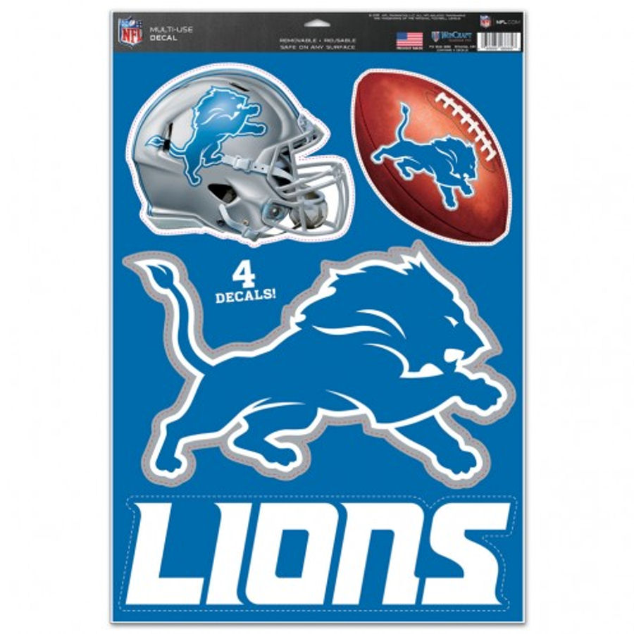 Detroit Lions Set Of 4 Ultra Decals at Sticker Shoppe