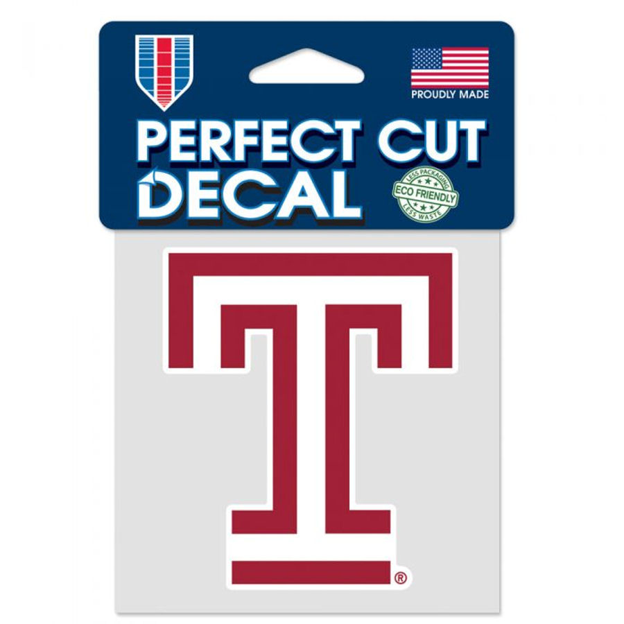 Temple University Owls 4x4 Die Cut Decal at Sticker Shoppe