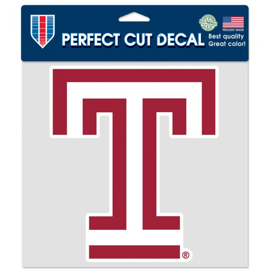 Temple University Owls 8x8 Full Color Die Cut Decal at Sticker Shoppe