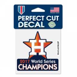 Houston Astros 2017 World Series Champions - 4x4 Die Cut Decal