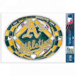 Oakland Athletics A's - Stained Glass 11x17 Ultra Decal