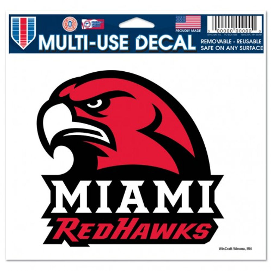 あなたにおすすめの商品 Miami University Redhawks - 5x6 Ultra Decal at Sticker Shoppe ウォームアップウェア