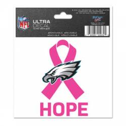 Philadelphia Eagles Breast Cancer Awareness Hope - 3x4 Ultra Decal