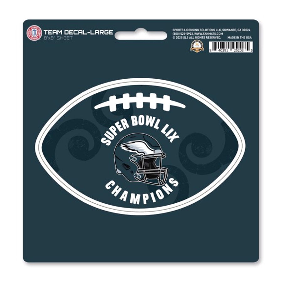 Philadelphia Eagles Football Shaped Super Bowl LIX 59 Champions Vinyl ...