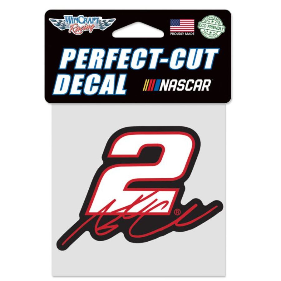 Austin Cindric #2 White - 4x4 Die Cut Decal at Sticker Shoppe