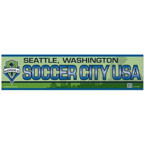 Seattle Sounders Soccer City USA - 3x12 Bumper Sticker Strip