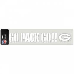 Green Bay Packers Go Pack Go - 4x17 White Die Cut Decal