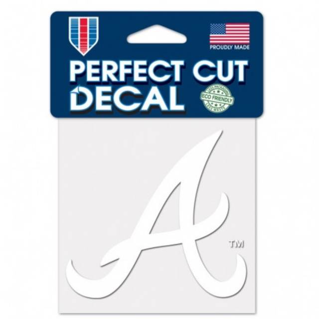 Atlanta Braves Logo - 4x4 White Die Cut Decal at Sticker Shoppe