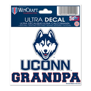 University Of Connecticut UCONN Huskies Grandpa - 3x4 Ultra Decal