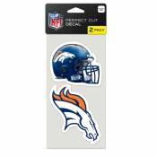 Denver Broncos - Set of Two 4x4 Die Cut Decals