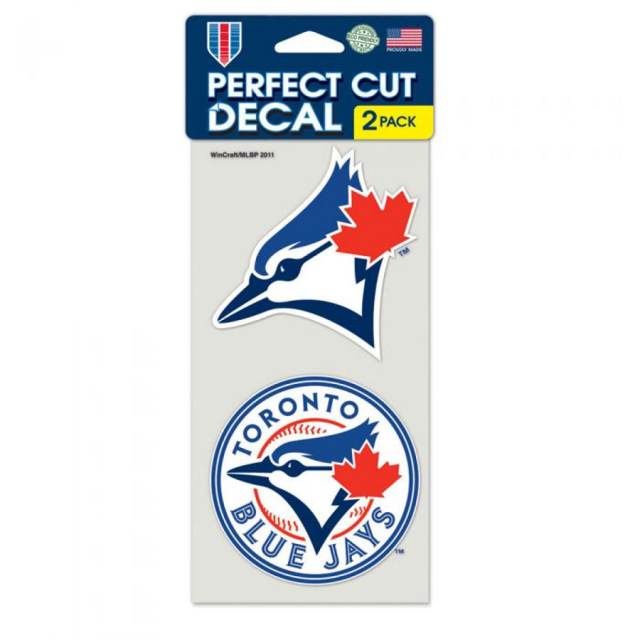 Toronto Blue Jays - Set of Two 4x4 Die Cut Decals