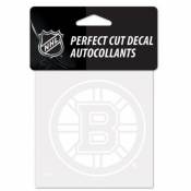 Boston Bruins Logo - 4x4 White Die Cut Decal