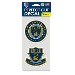 Philadelphia Union - Set of Two 4x4 Die Cut Decals at Sticker Shoppe