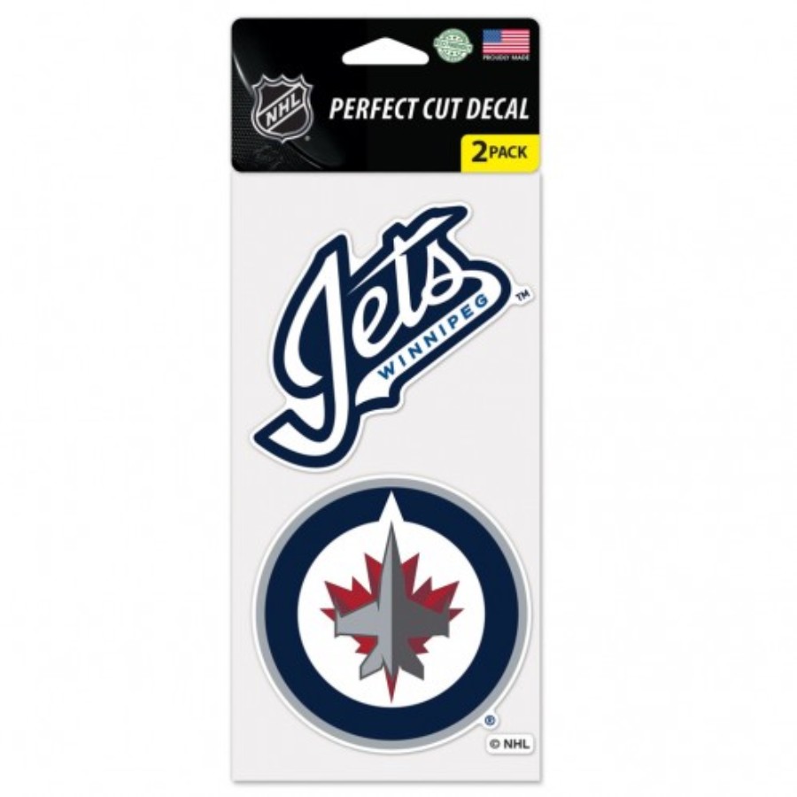 Winnipeg Jets Set of Two 4x4 Die Cut Decals at Sticker Shoppe