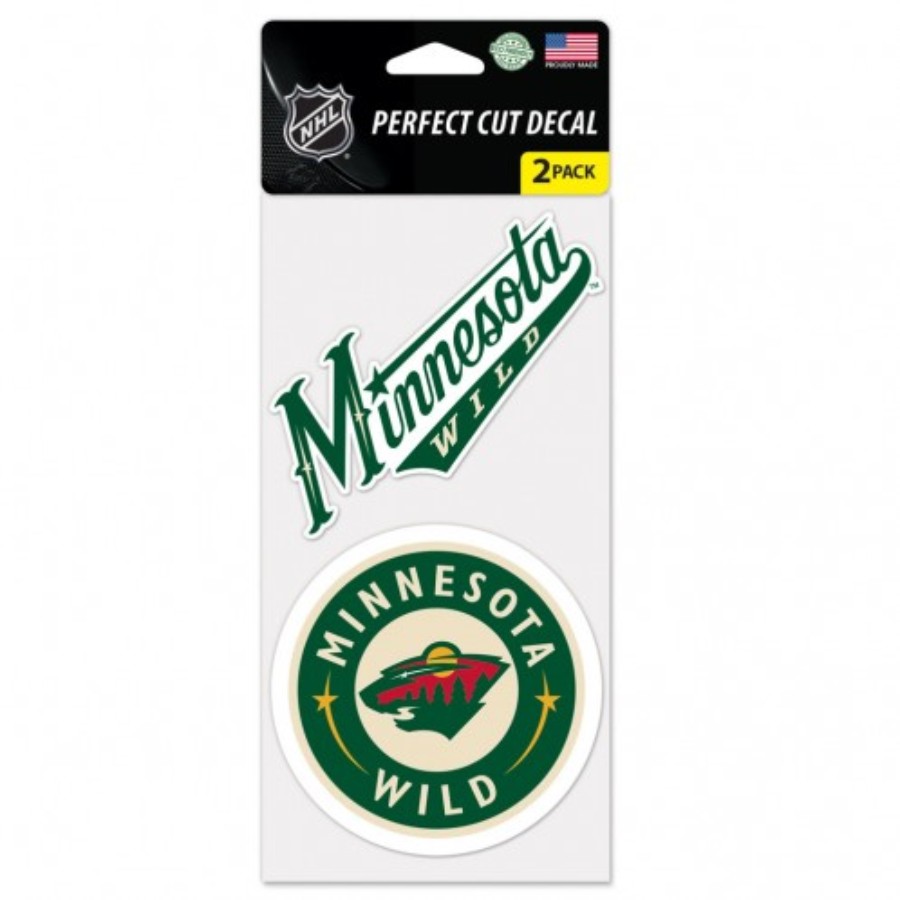 Minnesota Wild - Set of Two 4x4 Die Cut Decals