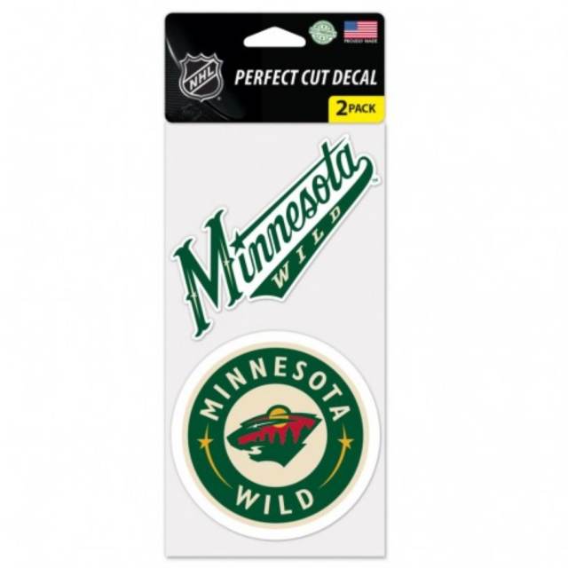 Minnesota Wild - Set of Two 4x4 Die Cut Decals