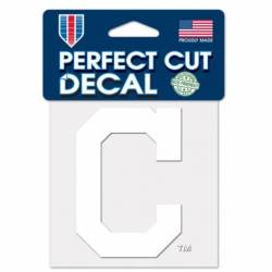 Cleveland Indians Logo - 4x4 White Die Cut Decal