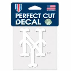New York Mets Logo - 4x4 White Die Cut Decal