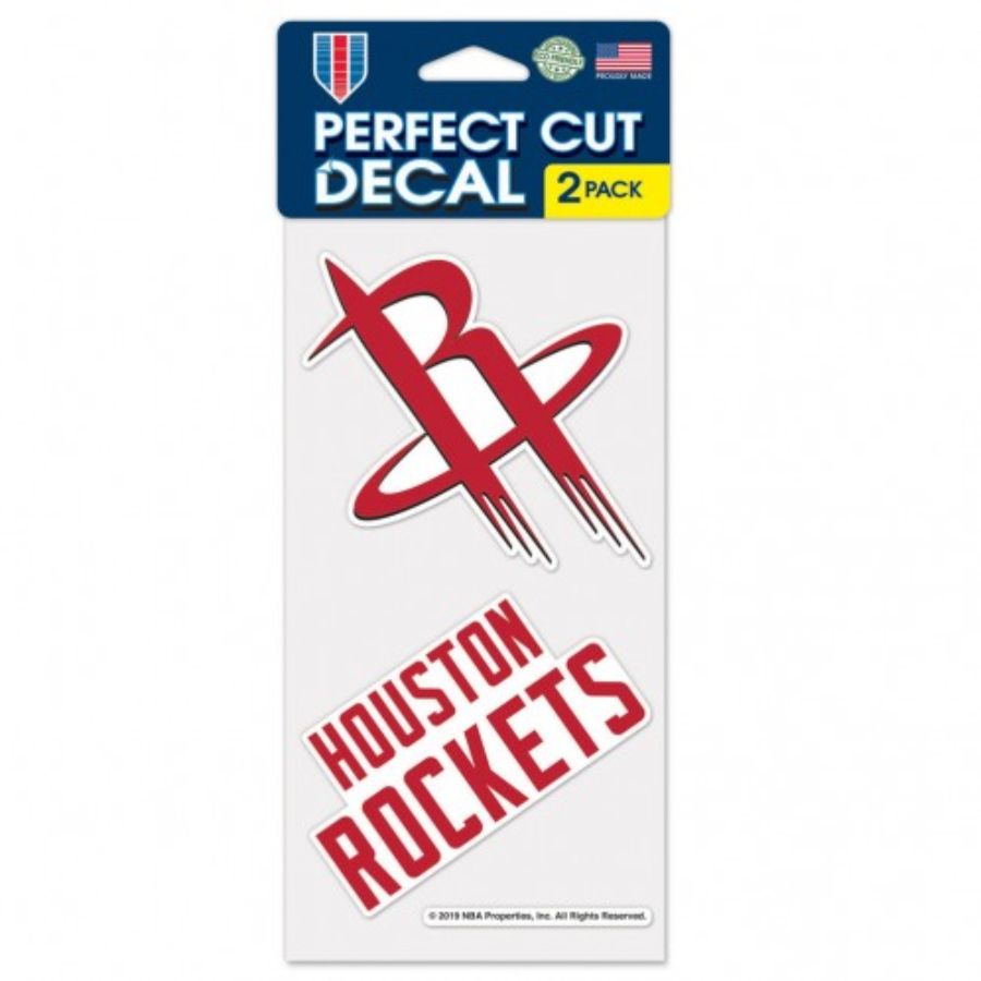 Houston Rockets Script Set of Two 4x4 Die Cut Decals at Sticker Shoppe