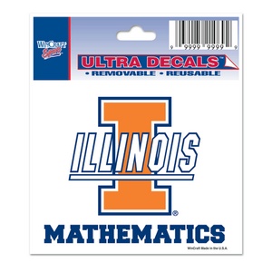 University Of Illinois Fighting Illini 2-Piece Double Up Die Cut Sticker Decal Sheet 4x8 Inch