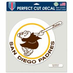 San Diego Padres Retro - 8x8 Full Color Die Cut Decal