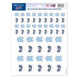 University Of North Carolina Tar Heels - 8.5x11 Family Sticker Sheet