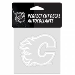 Calgary Flames - 4x4 White Die Cut Decal