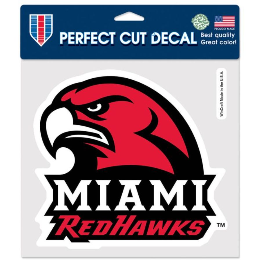 Miami University Redhawks - 8x8 Full Color Die Cut Decal at