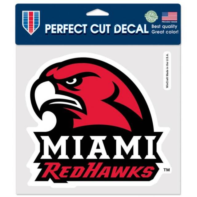 Miami University Redhawks - 8x8 Full Color Die Cut Decal at