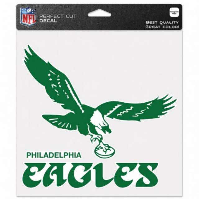 Philadelphia Eagles Retro Script Logo - 8x8 Full Color Die Cut
