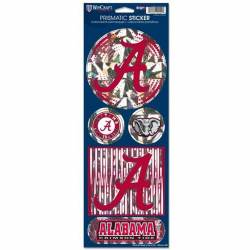 University of Alabama Crimson Tide - Set Of 5 Prismatic Sticker Sheet
