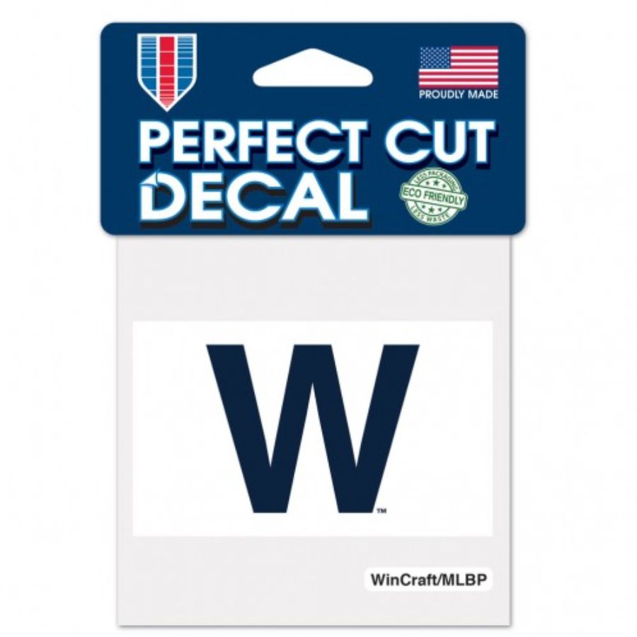 Chicago Cubs W Logo - 4x4 Die Cut Decal