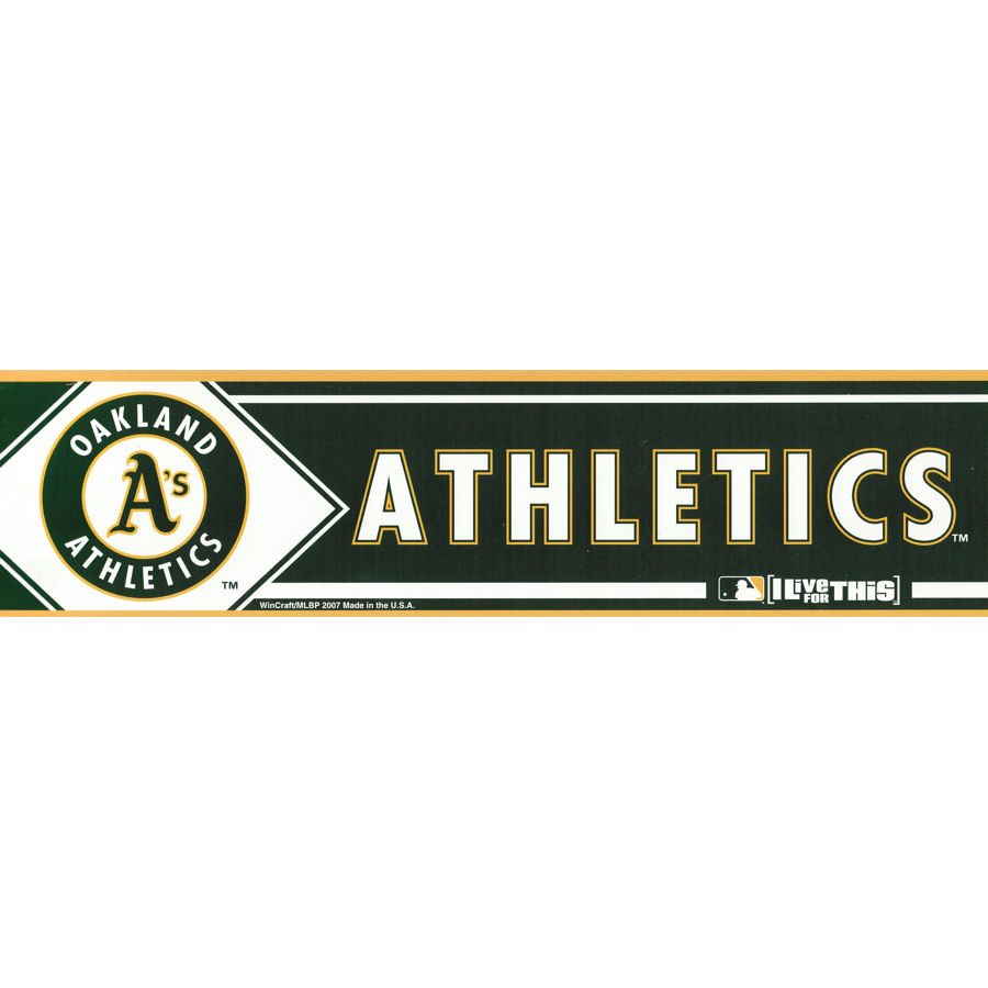 Oakland Athletics I Live For This 3x12 Bumper Sticker Strip at