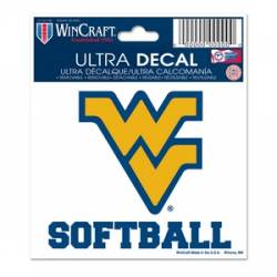 West Virginia University Mountaineers Softball - 3x4 Ultra Decal