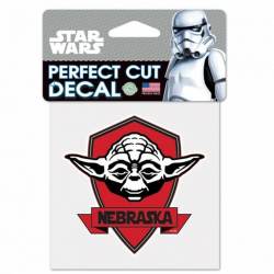 University Of Nebraska Cornhuskers Yoda - 4x4 Die Cut Decal