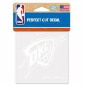 Oklahoma City Thunder Logo - 4x4 White Die Cut Decal