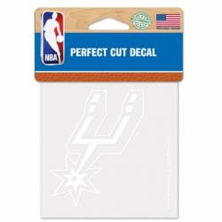 San Antonio Spurs Logo - 4x4 White Die Cut Decal