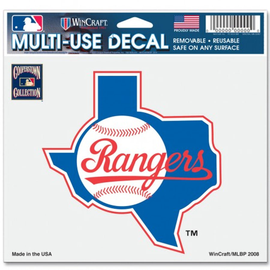Texas Rangers Retro 5x6 Ultra Decal at Sticker Shoppe