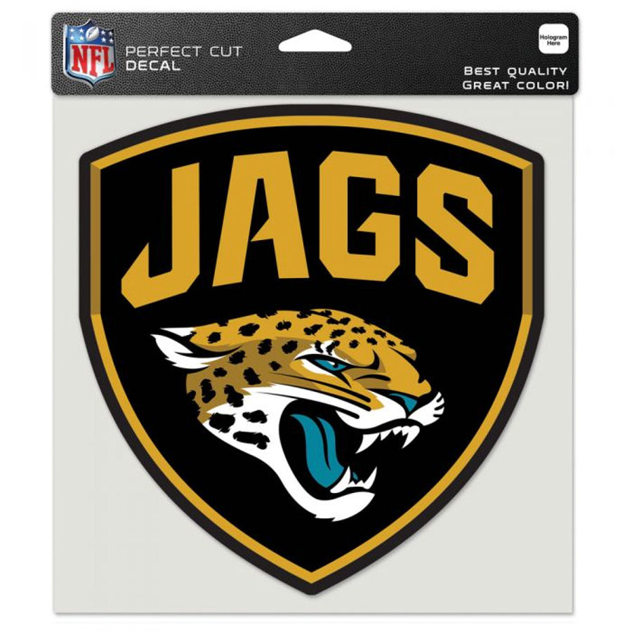 Jacksonville Jaguars Shield Logo 8x8 Full Color Die Cut Decal at