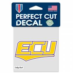 East Carolina University Pirates Retro Script ECU - 4x4 Die Cut Decal