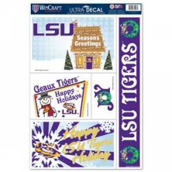 Louisiana State University LSU Tigers Christmas - Set of 5 Ultra Decals