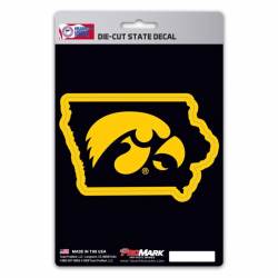 University Of Iowa Hawkeyes Home State Iowa Shaped - Vinyl Sticker