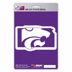 Kansas State University Wildcats Home State Kansas Shaped - Vinyl Sticker