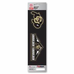 University of Colorado Buffaloes Shoulder To Shoulder Slogan & Logo - Set Of 2 Vinyl Stickers