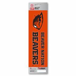 Oregon State University Beavers Beaver Nation Slogan & Logo - Set Of 2 Vinyl Stickers